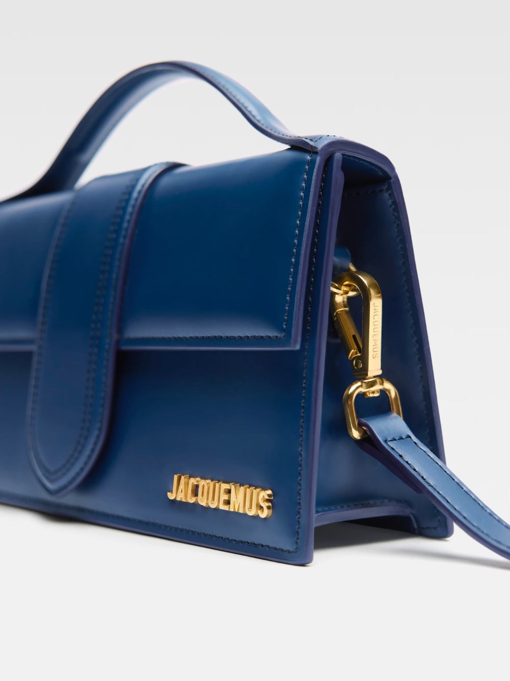 Borsa Jacquemus Le Grand Bambino in Pelle Blu Scuro