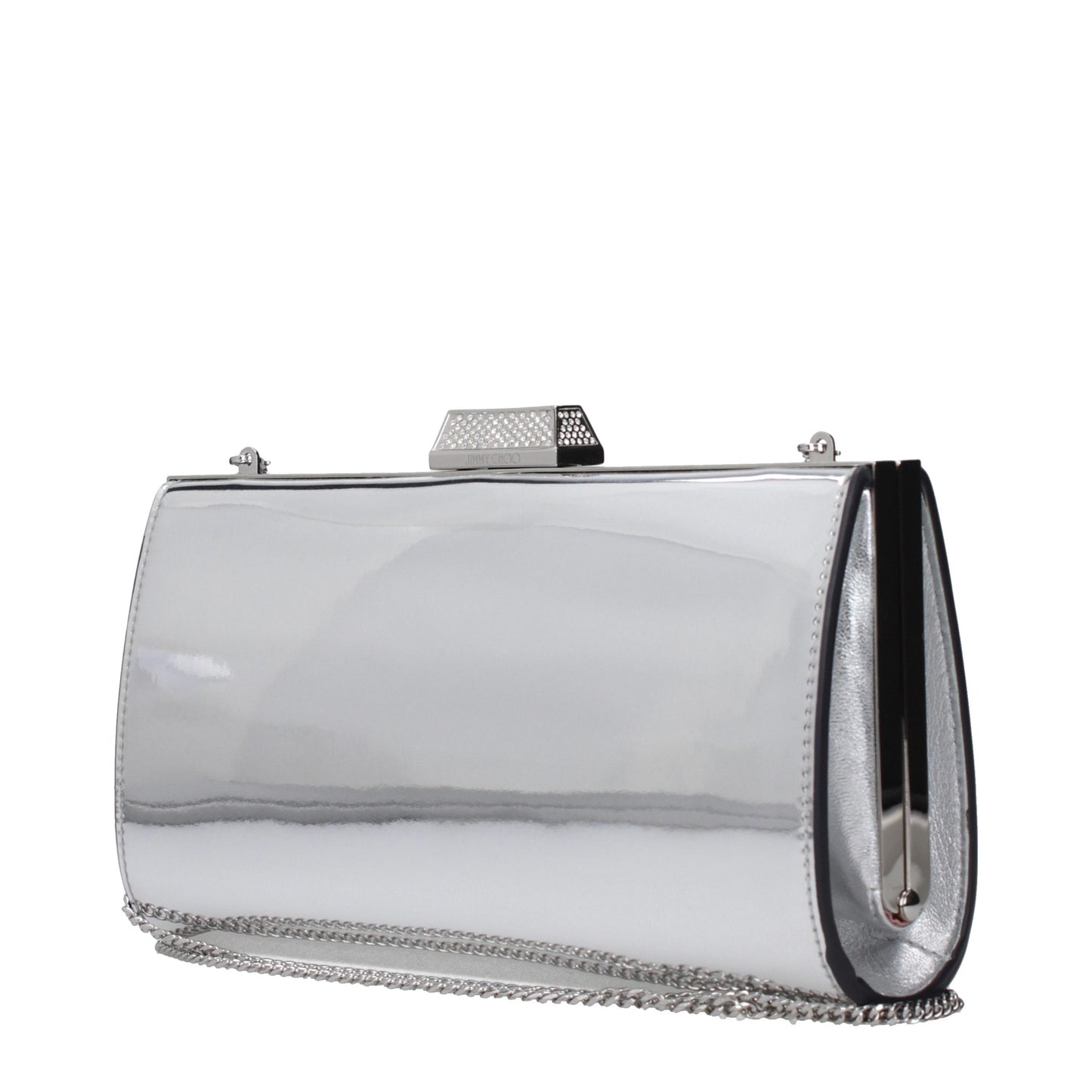 Borsa clutch Jimmy Choo in pelle grigia