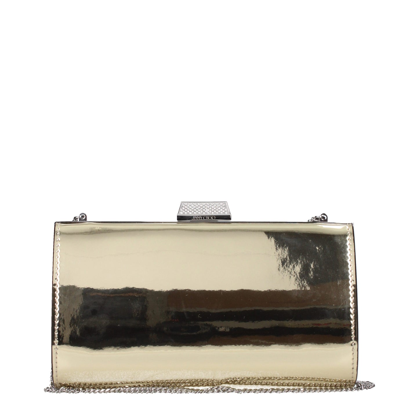 Pochette en cuir doré Jimmy Choo