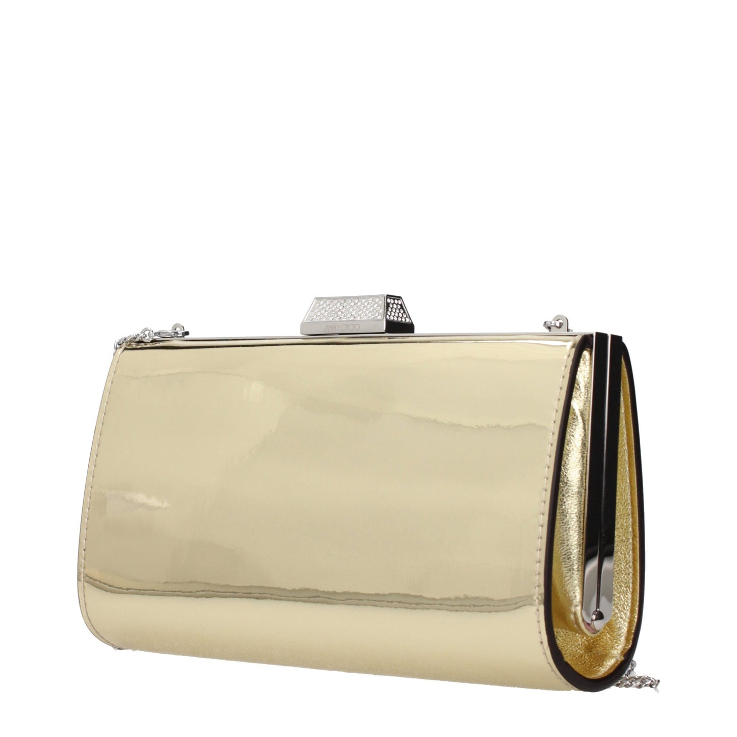 Pochette en cuir doré Jimmy Choo