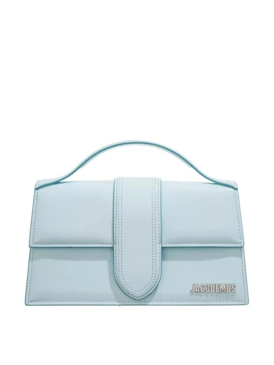Borsa a mano Jacquemus Le Grand Bambino in pelle azzurra