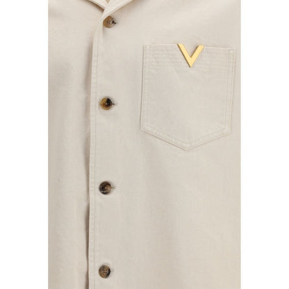 Camicia in denim beige Valentino