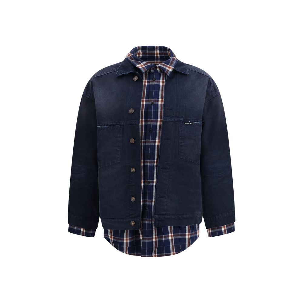 Giacca Balenciaga in denim di cotone blu