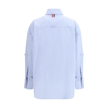 Thom Browne Camicia Fantasia in Cotone Blu
