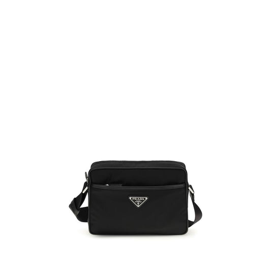 Borsa a Spalla Prada Nera in Poliammide Riciclata