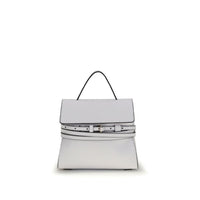 Sac à main Moschino en cuir de veau blanc Bos Taurus