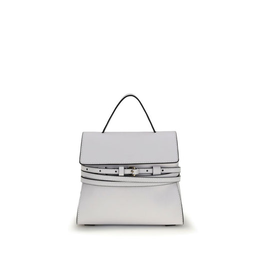 Borsa Moschino in pelle di vitello bianca Bos Taurus