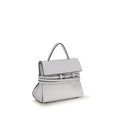 Sac à main Moschino en cuir de veau blanc Bos Taurus
