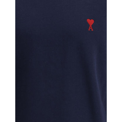 Felpa Ami Paris in cotone blu