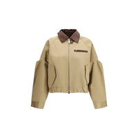Bomber in cotone beige Sacai