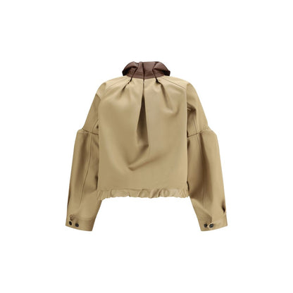 Bomber in cotone beige Sacai