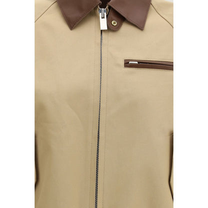 Bomber in cotone beige Sacai