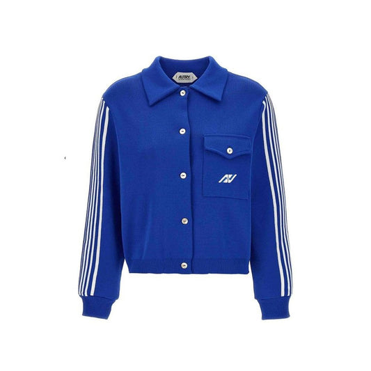 Cardigan Autry Blu in Nylon