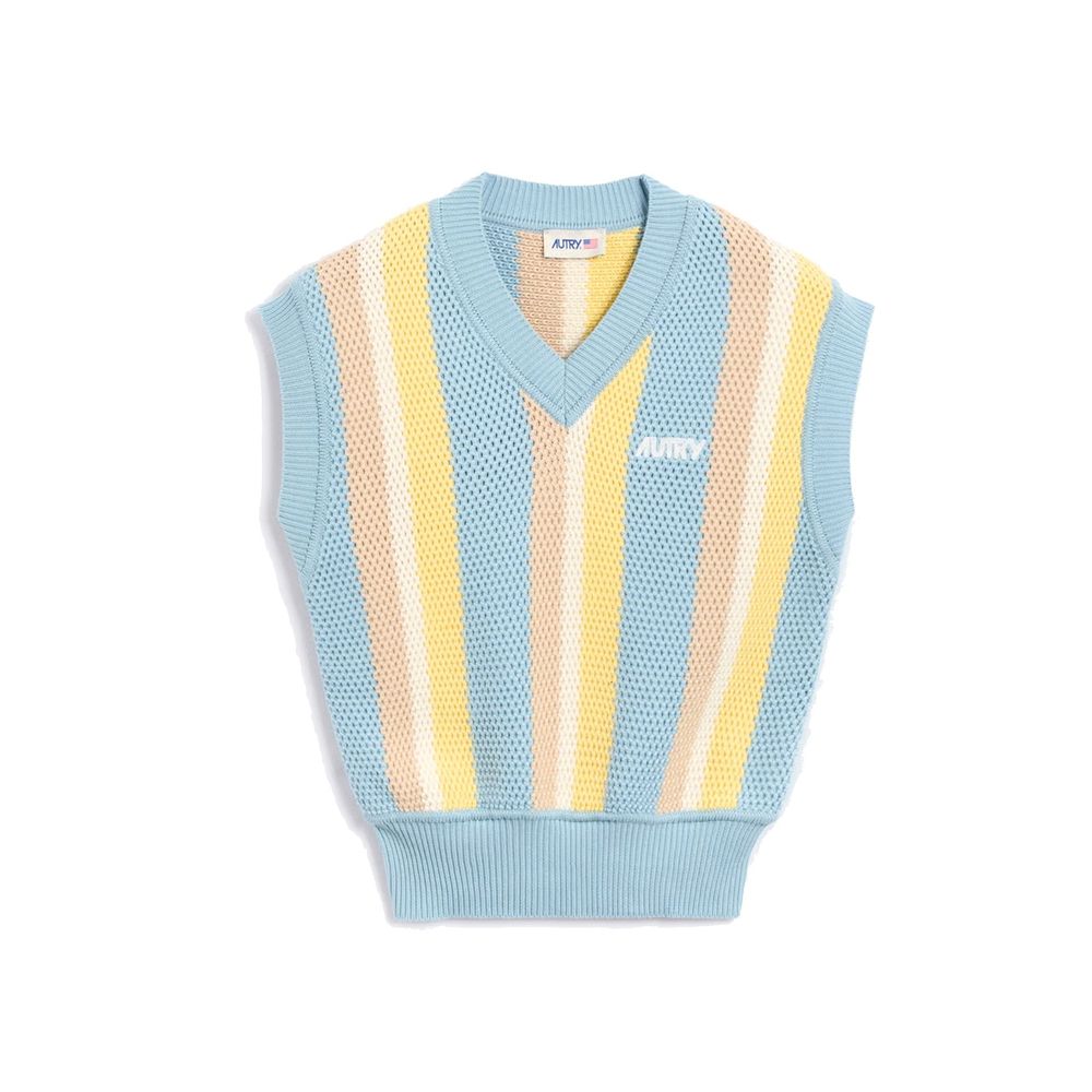 Gilet Autry in cotone blu