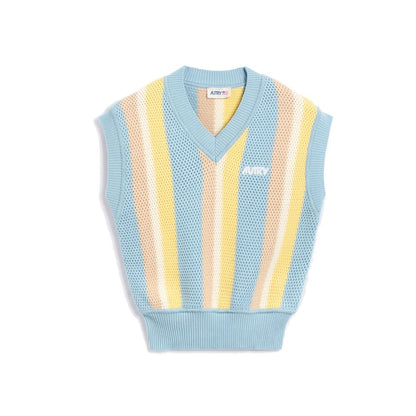 Gilet Autry in cotone blu