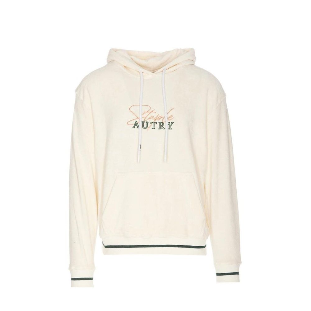 Felpa con cappuccio Autry in cotone bianco