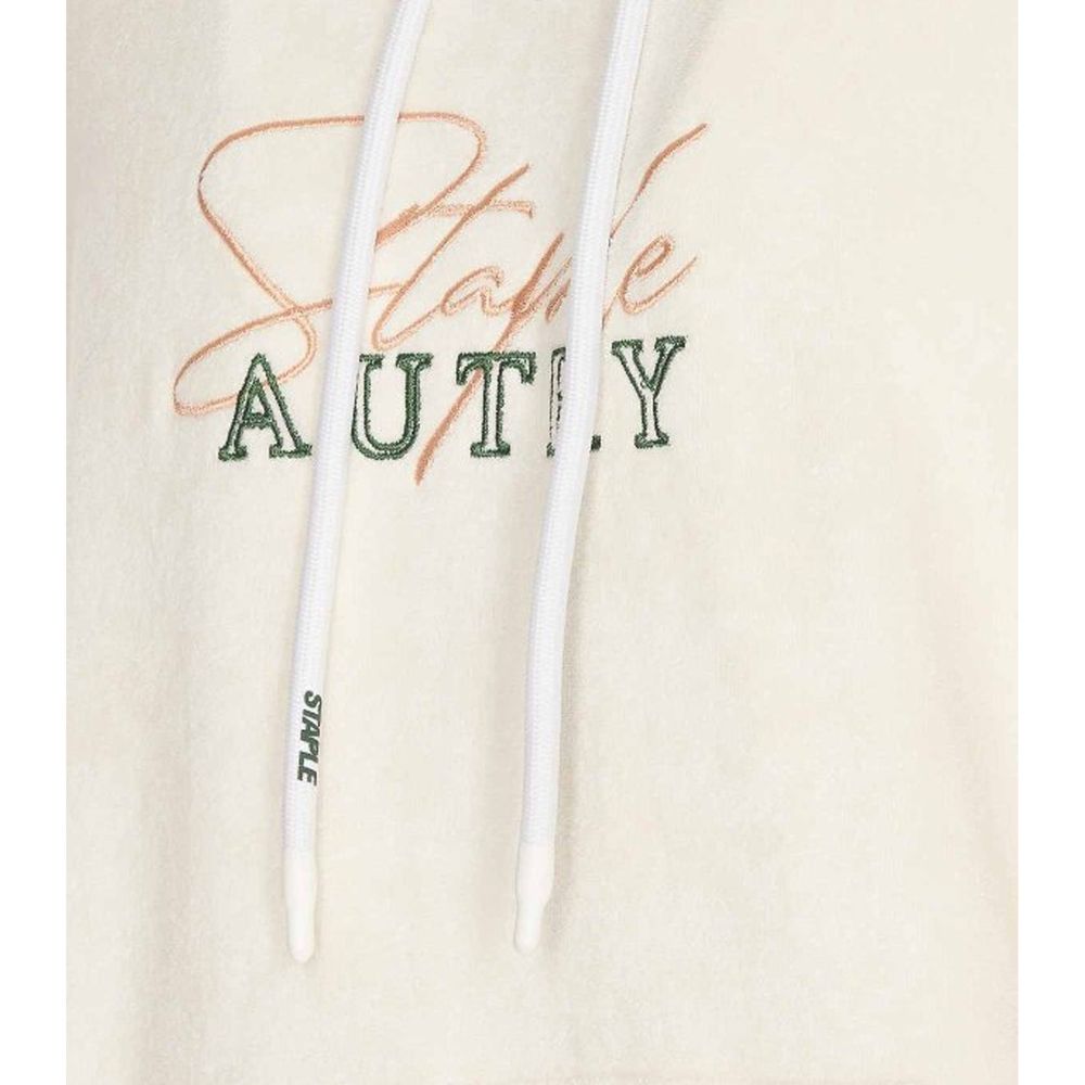 Felpa con cappuccio Autry in cotone bianco