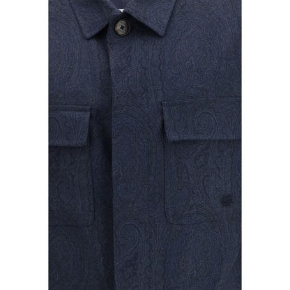 Cappotto Etro in lana blu