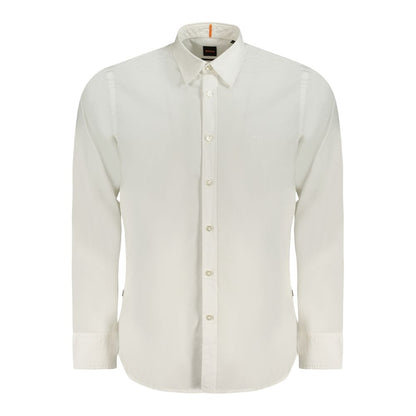 Camicia da uomo Hugo Boss in cotone bianco