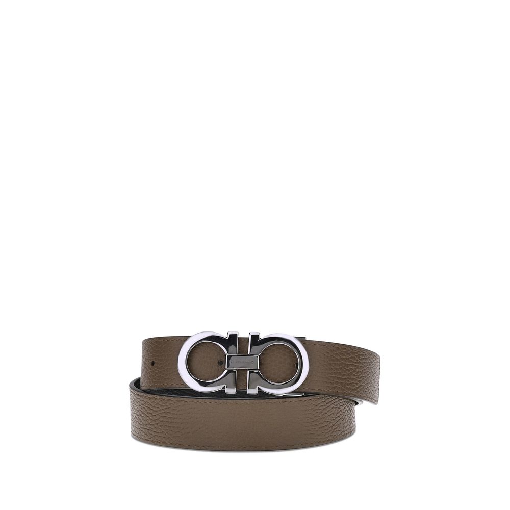 Ceinture classique en cuir de veau marron Ferragamo Bos Taurus