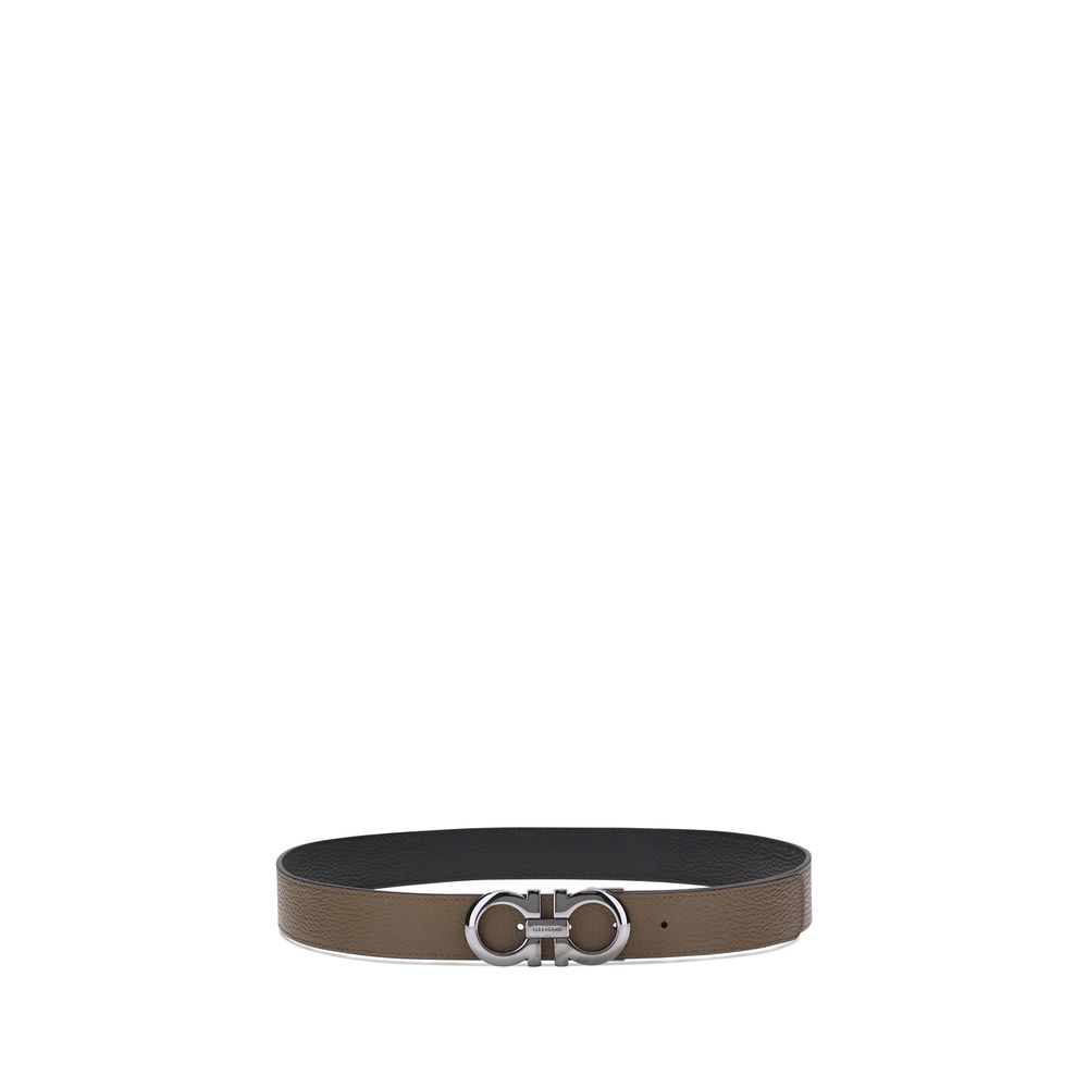 Ceinture classique en cuir de veau marron Ferragamo Bos Taurus