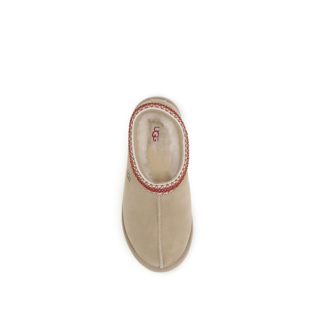 UGG Ciabattine Mules Bos Taurus in Pelle di Vitello Beige