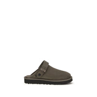 Mules UGG in pelle di vitello marrone Bos Taurus