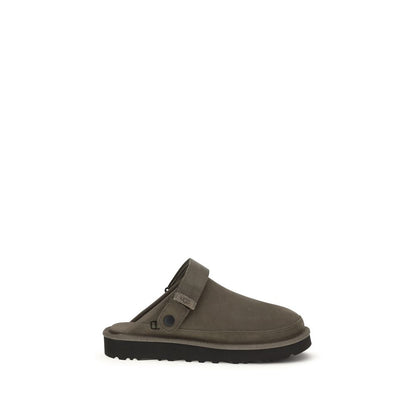 Mules UGG in pelle di vitello marrone Bos Taurus