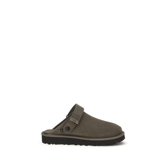 Mules UGG in pelle di vitello marrone Bos Taurus