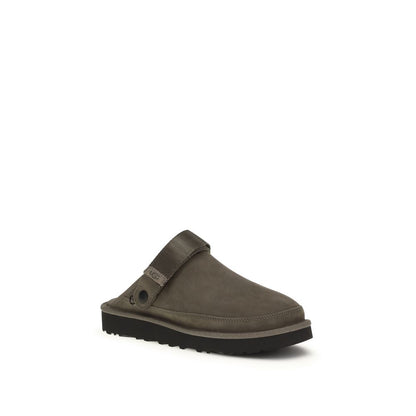 Mules UGG in pelle di vitello marrone Bos Taurus