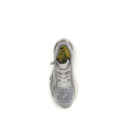Sneakers sportive Fendi grigie in poliestere