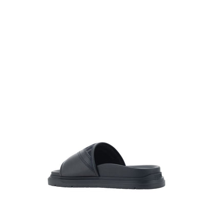 Sandali Fendi in tessuto grigio