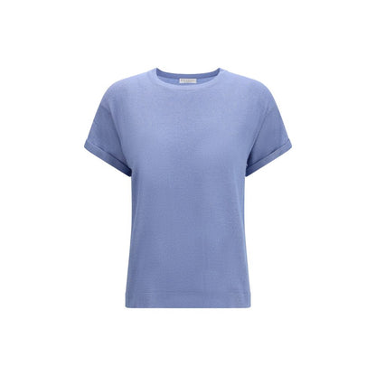 T-shirt Brunello Cucinelli en nylon bleu