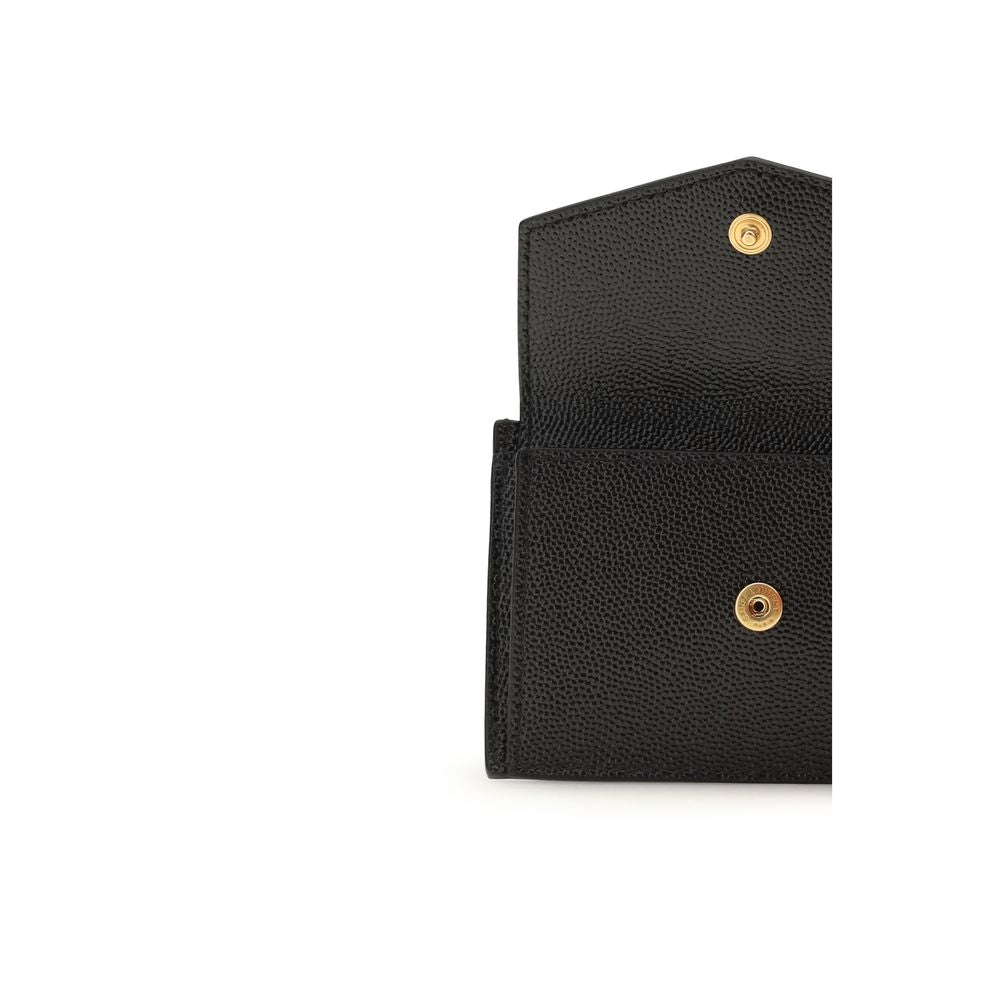 Portefeuille Bos Taurus en cuir de veau noir Saint Laurent