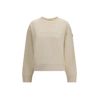 Felpa Moncler in cotone beige