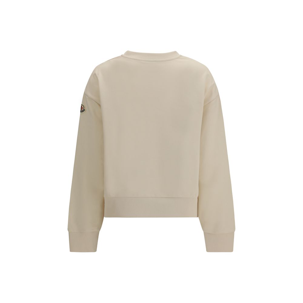 Felpa Moncler in cotone beige
