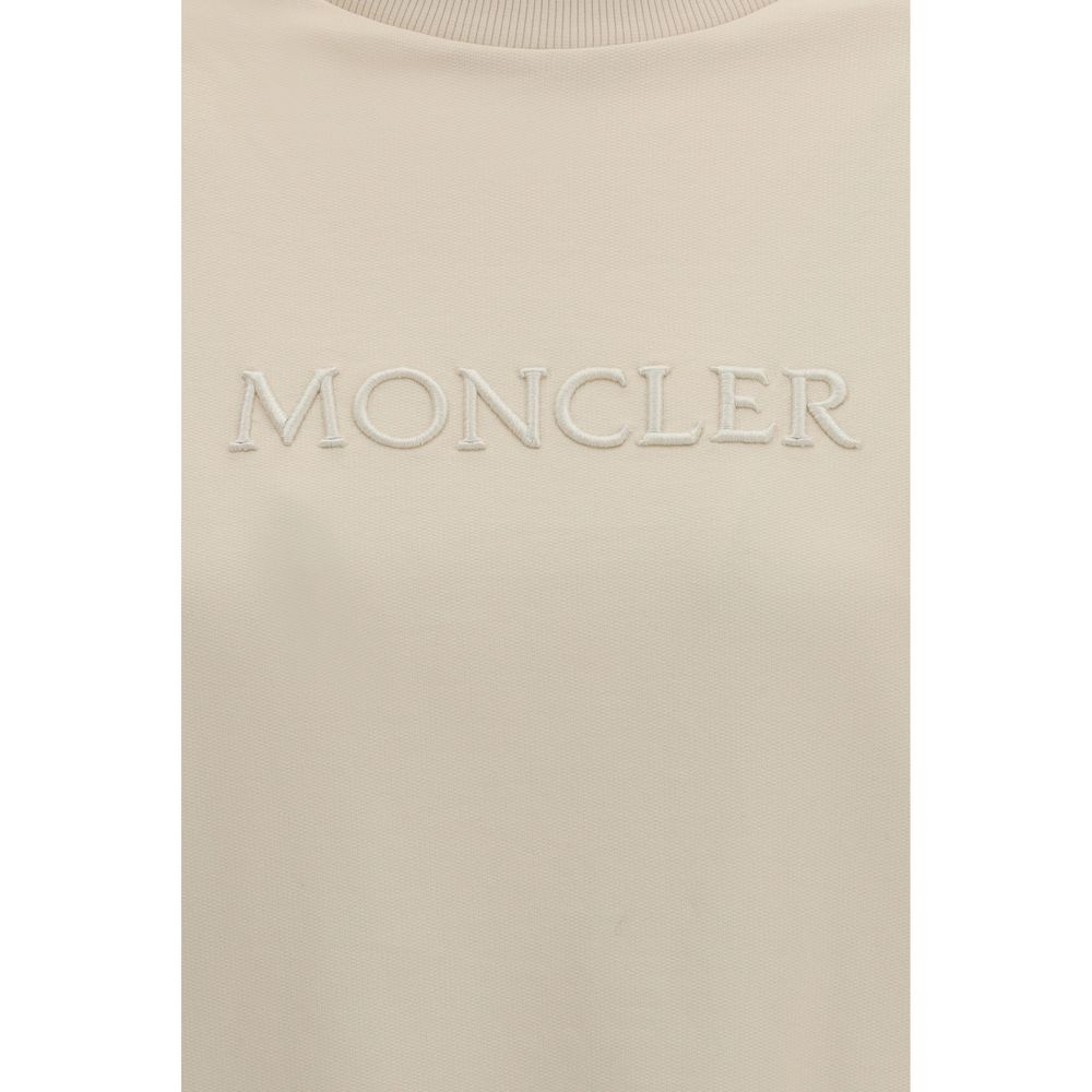Felpa Moncler in cotone beige