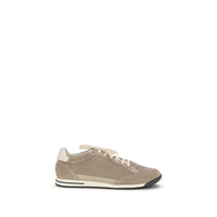 Baskets basses Brunello Cucinelli en cuir de veau beige Bos Taurus