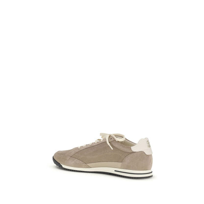 Baskets basses Brunello Cucinelli en cuir de veau beige Bos Taurus