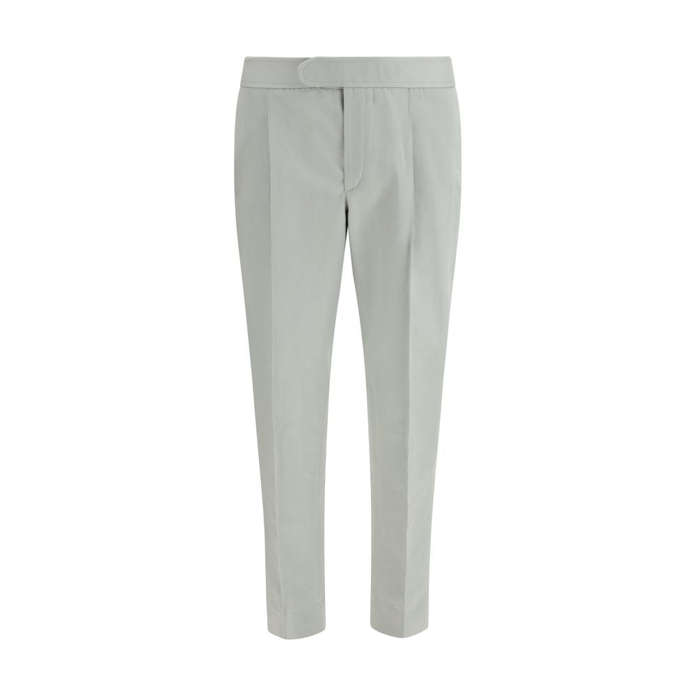 Brioni Pantaloni Casual in Lino Bianco