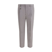 Pantaloni eleganti in cotone grigio Prada