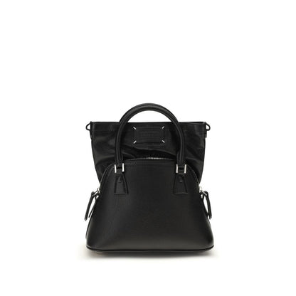 Borsa a mano Maison Margiela in pelle di capra nera