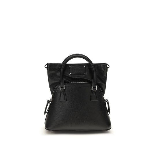 Borsa a mano Maison Margiela in pelle di capra nera