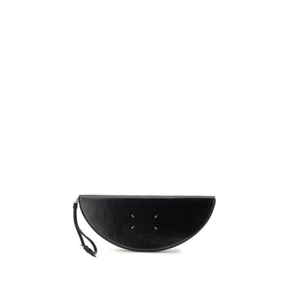 Maison Margiela Borsa clutch nera in pelle di vitello Bos Taurus
