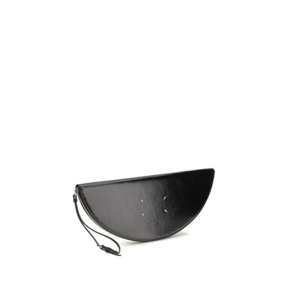 Maison Margiela Borsa clutch nera in pelle di vitello Bos Taurus