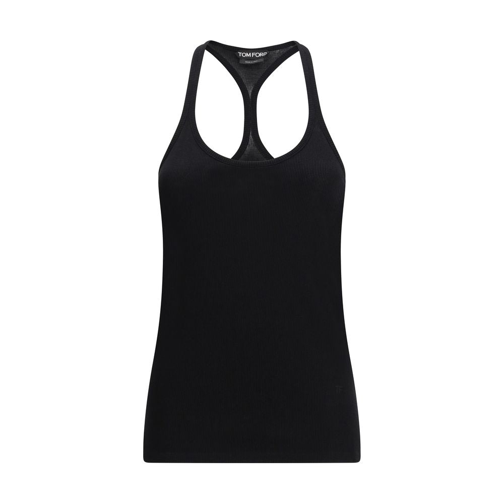 Canottiere in seta nera Tom Ford