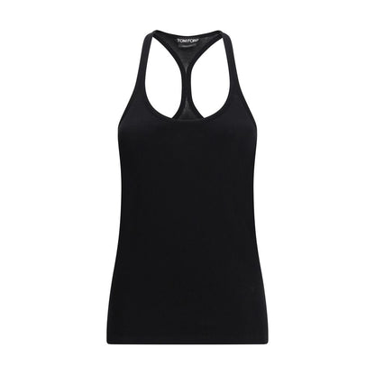 Canottiere in seta nera Tom Ford