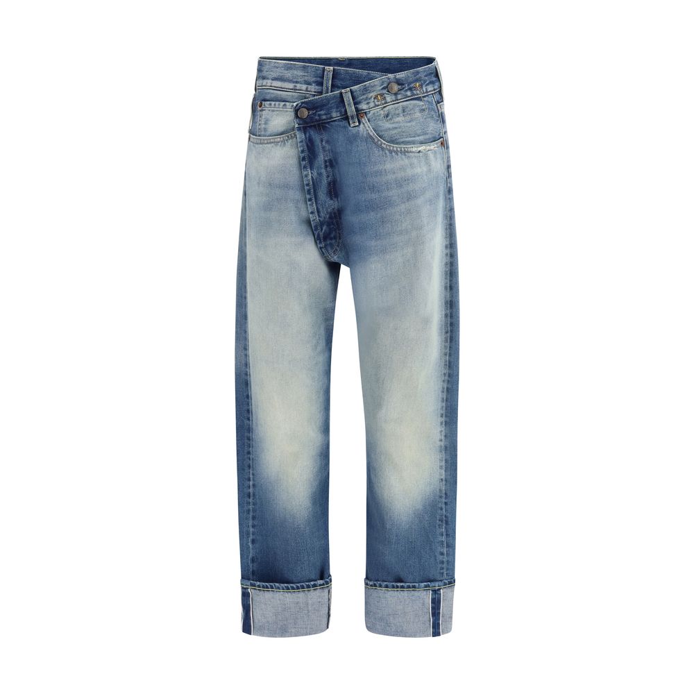 Jeans R13 en coton bleu à jambe droite