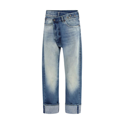 Jeans R13 en coton bleu à jambe droite