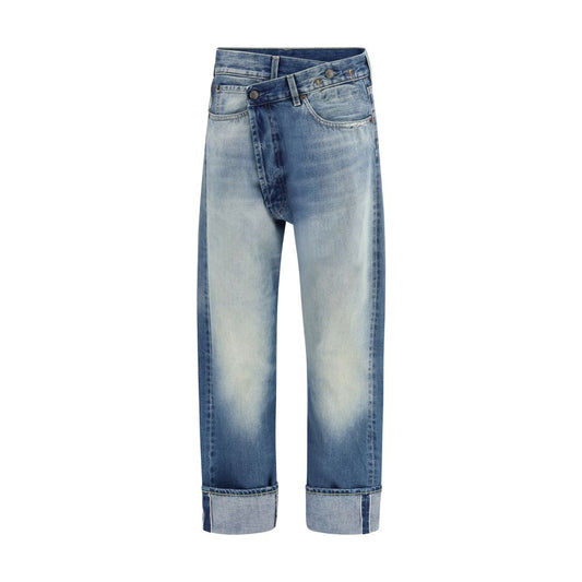 Jeans R13 dritti in cotone blu